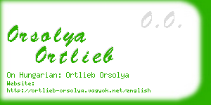 orsolya ortlieb business card